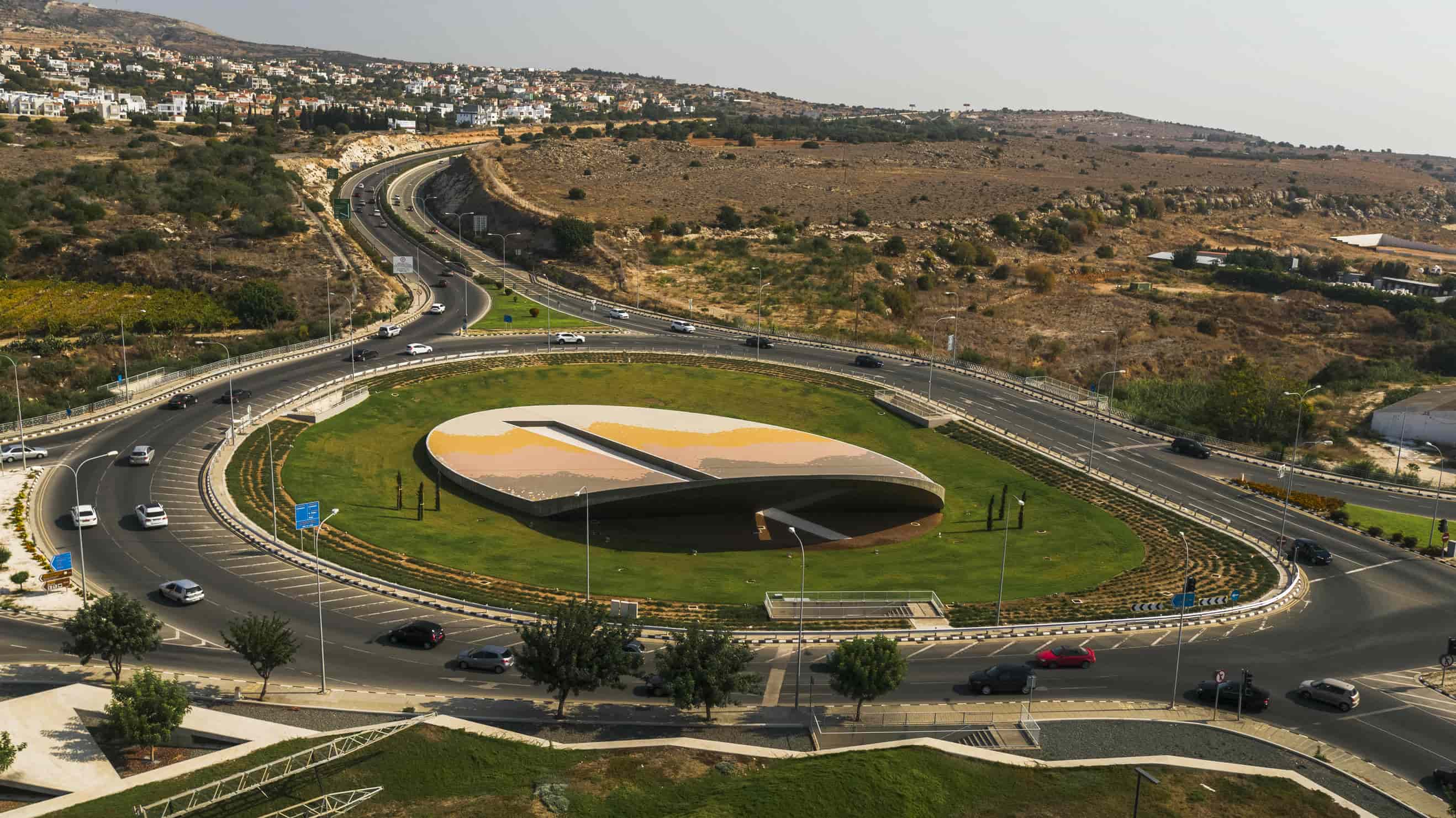 Motorway Junction at the entrance to Paphos