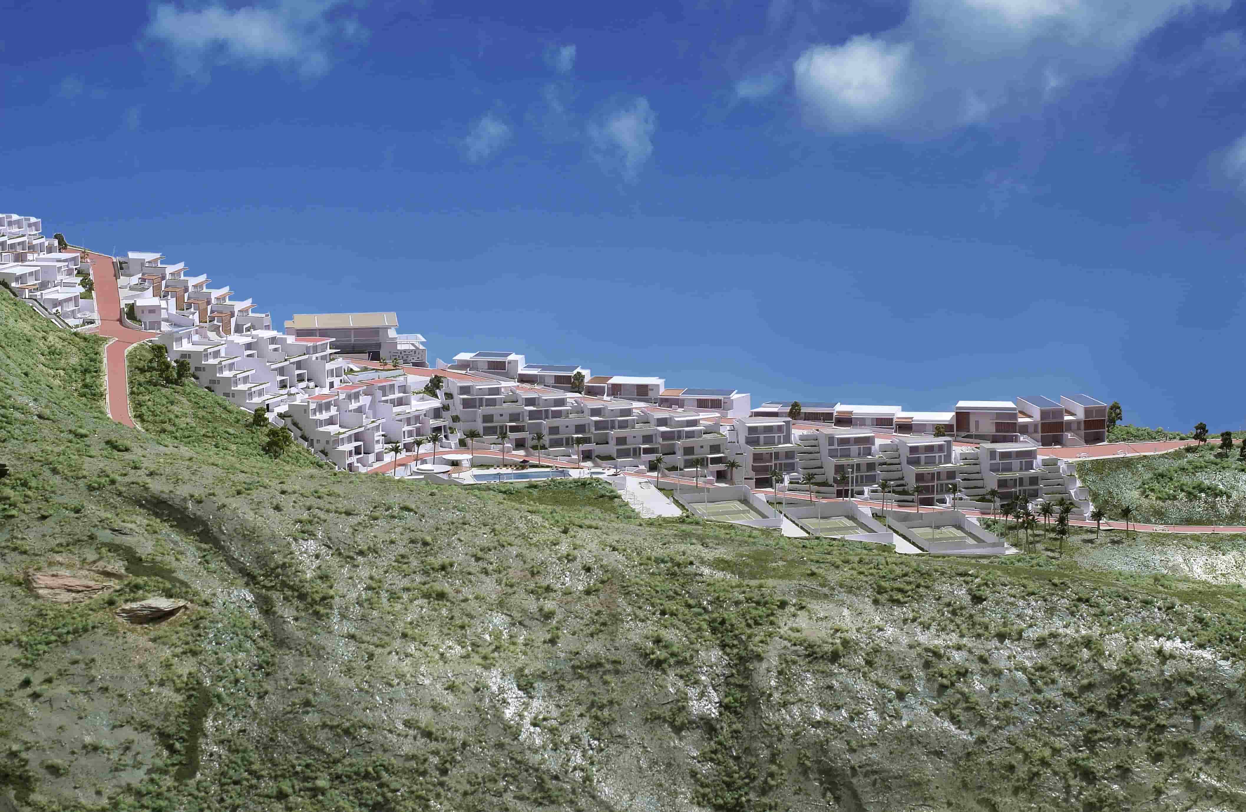 Aerial view of Theseus Beach Village, Heraklion, Crete