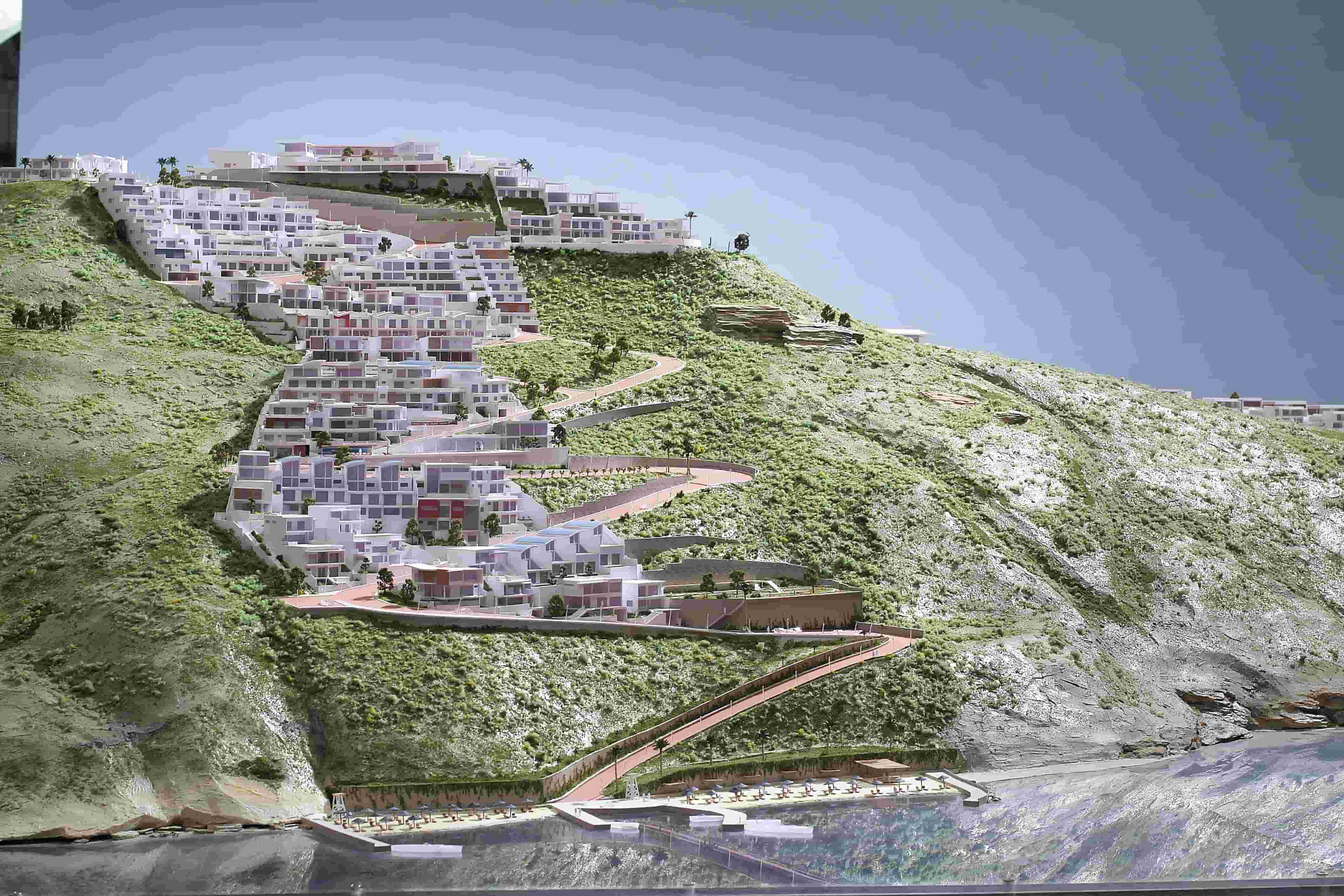 Aerial view of Theseus Beach Village, Heraklion, Crete