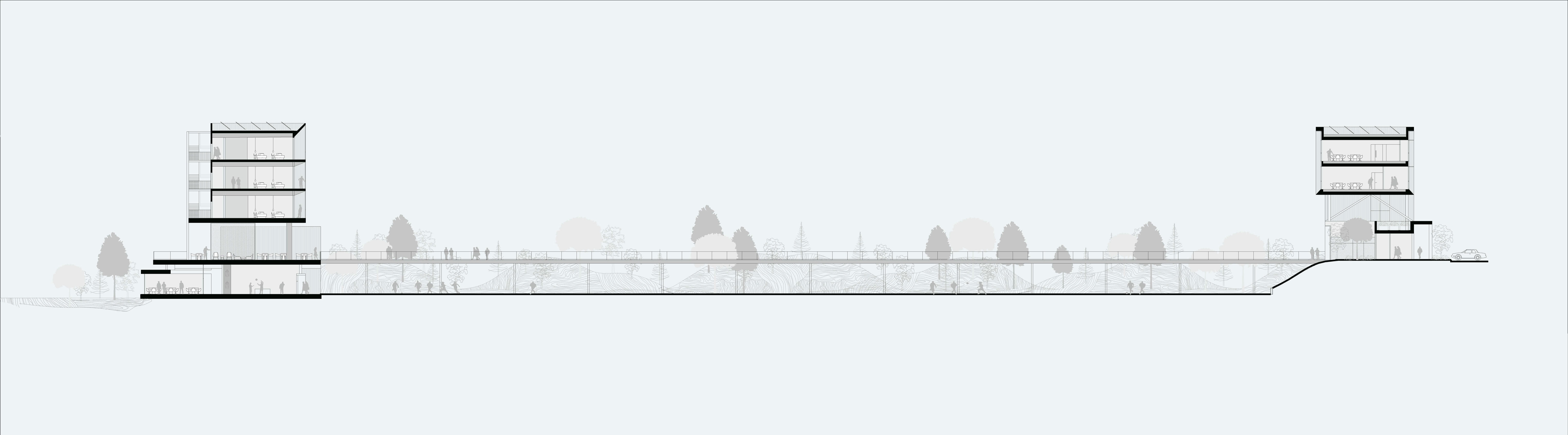 Section drawing, Sports Centre of the Cyprus Football Association