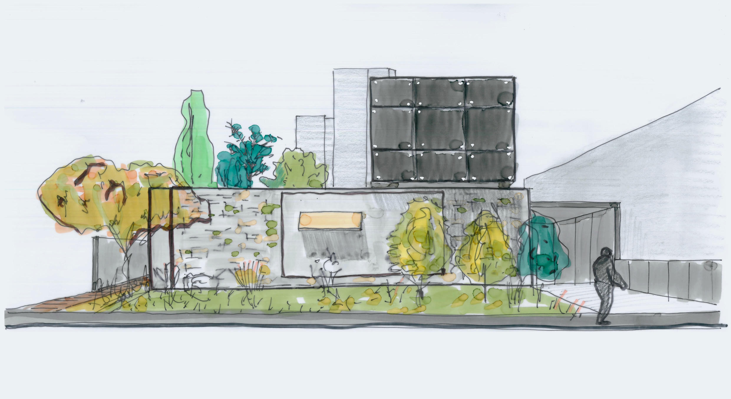 Concept sketch, Residence Stephanie