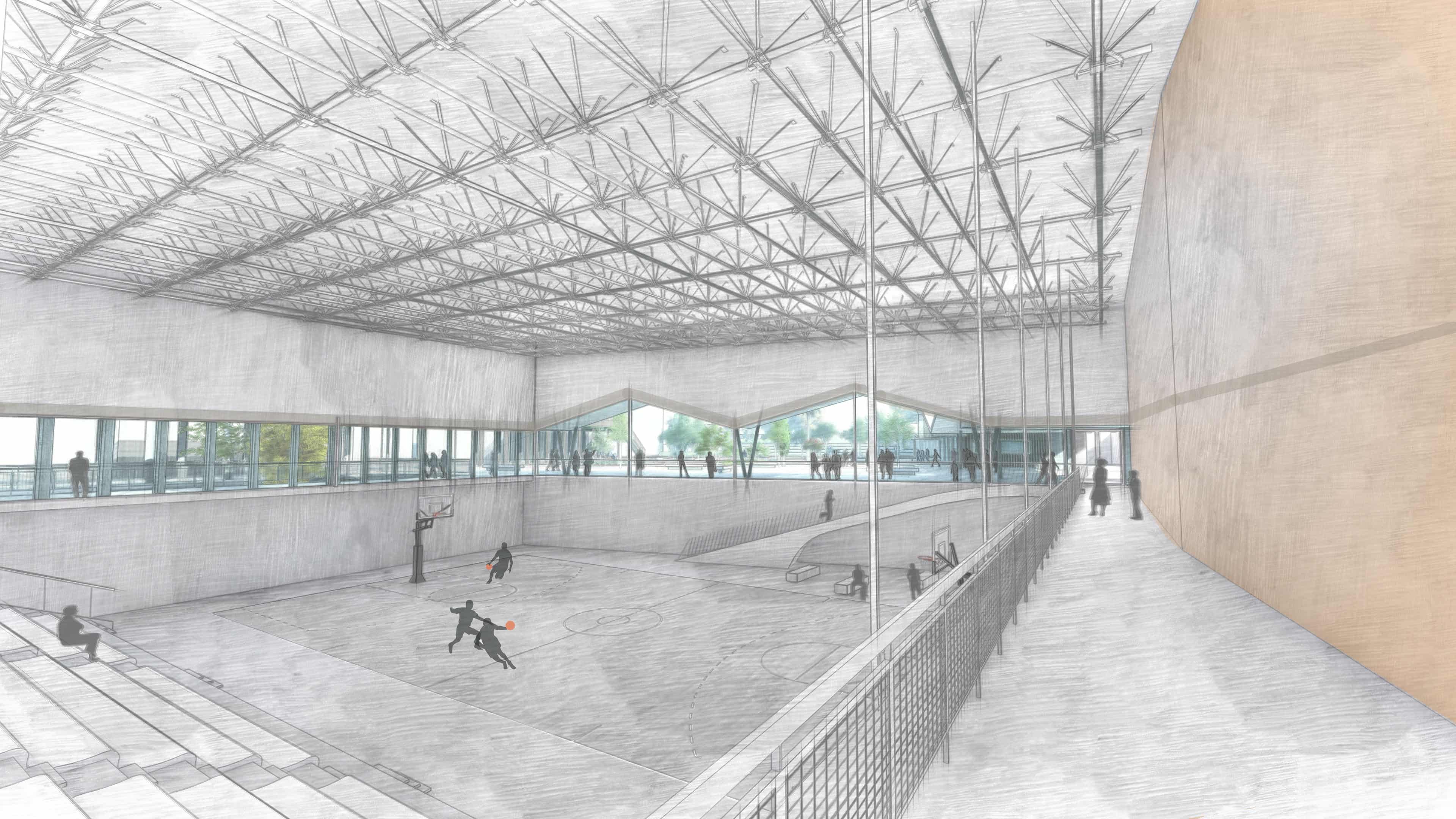Interior view, Pancyprian Highschool – Masterplan and Sports Hall